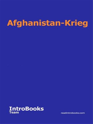 cover image of Afghanistan-Krieg